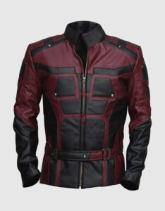 Red and Black Cafe Racer Jacket
