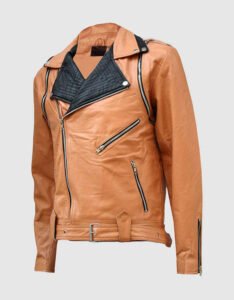 Tan Leather Motorcycle Jacket