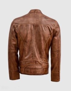 Waxed Vintage Brown Jacket - Image 2