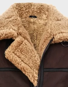 Men’s Shearling Sheepskin Flying Jacket - Image 4