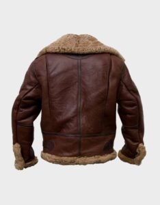 Brad Pitt Shearling Brown Leather Jacket - Image 2