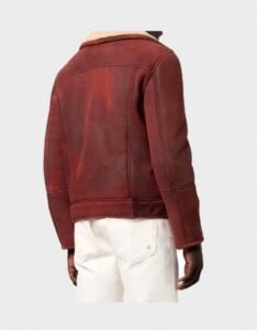 Aviator Sheepskin Shearling Leather Jacket - Image 3