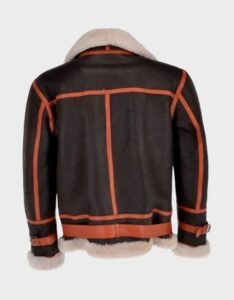 Flying Aviator Shearling Bomber Jacket - Image 2