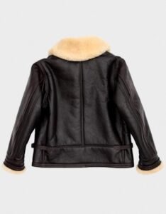 Flight Brown Shearling Leather Jacket - Image 2