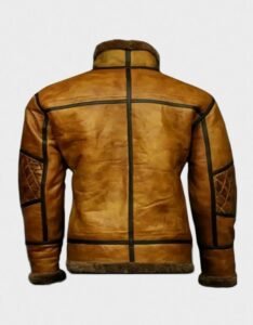 RAF B10 Aviator Flying Shearling Bomber Leather Jacket - Image 2