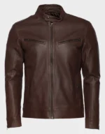 Declan Brown Café Racer Leather Jacket