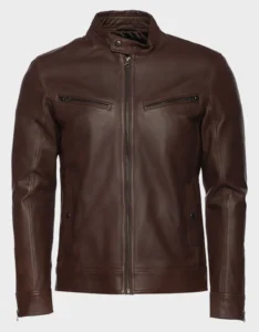Declan Brown Café Racer Leather Jacket