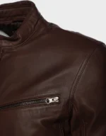 Declan Brown Café Racer Leather Jacket