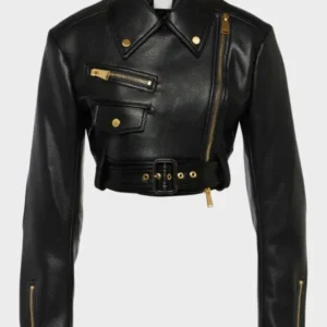 Cropped Leather Motorcycle Jacket | The Fitted Jackets