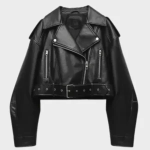 Faux Leather Crop Biker Jacket | The Fitted Jackets