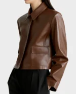 Nour Hammour Bleeker Cropped Leather Jacket | The Fitted Jackets