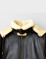 Handmade Men’s Shearling Aviator Jacket | Real Leather Flight Coat