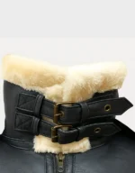 Handmade Men’s Shearling Aviator Jacket | Real Leather Flight Coat