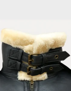 Handmade Men’s Shearling Aviator Jacket | Real Leather Flight Coat