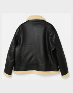 Handmade Men’s Shearling Aviator Jacket | Real Leather Flight Coat