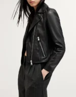 AllSaints Women's Dalby Leather Biker Jacket