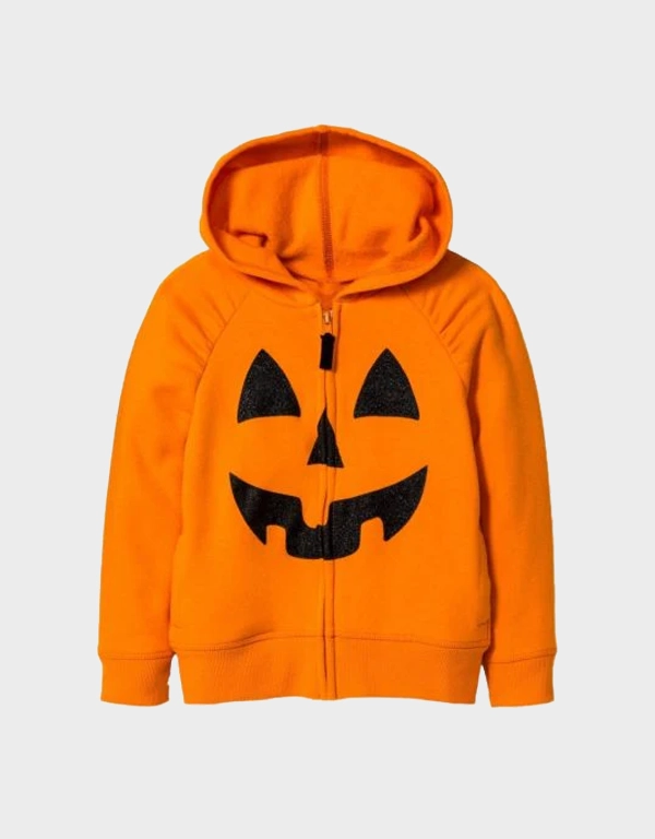 Halloween Pumpkin Orange Bomber Hooded Jacket | The Fitted Jackets