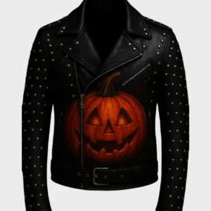 Halloween Pumpkin Leather Jacket Limited Edition | The Fitted Jackets