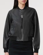 AllSaints Women's Leather Orten Bomber Jacket