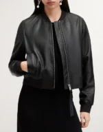 AllSaints Women's Leather Orten Bomber Jacket