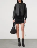 AllSaints Women's Leather Orten Bomber Jacket