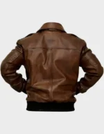 Men’s Air Force A2 Flight Brown Bomber Leather Jacket