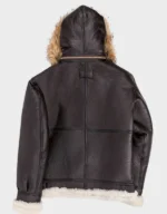 Mens B-3 Hooded Sheepskin Bomber Jacket | WWII Aviator Shearling Flight Jacket