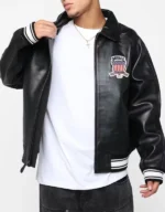 Men's Avirex Icon Bomber Leather Jacket | The Fitted Jackets