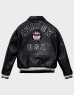 Men's Avirex Icon Bomber Leather Jacket | The Fitted Jackets