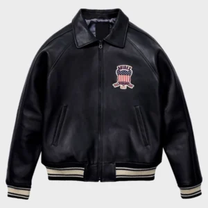 Men's Avirex Icon Bomber Leather Jacket | The Fitted Jackets