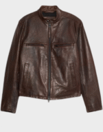 Banana Republic Men’s Brown Leather Biker Jacket