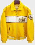 Men's Avirex Style Aviator King 75 Bomber Leather Jacket By Fitted Jackets - Image 3