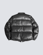 Men’s Handmade Sheepskin Leather Puffer Jacket