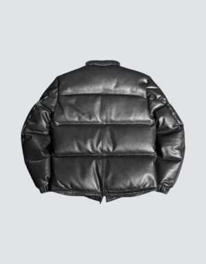 Men’s Handmade Sheepskin Leather Puffer Jacket