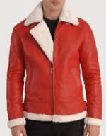 Men's Red Lambskin Leather Santa Claus Jacket | Christmas | The Fitted Jackets