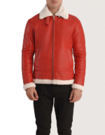 Men's Red Lambskin Leather Santa Claus Jacket | Christmas | The Fitted Jackets