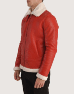 Men's Red Lambskin Leather Santa Claus Jacket | Christmas | The Fitted Jackets
