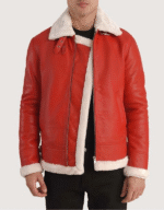 Men's Red Lambskin Leather Santa Claus Jacket | Christmas | The Fitted Jackets