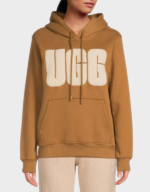 Women’s Brown UGG Rey Fluff Logo Hoodie