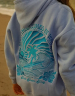 Women's Pink Palm Puff Oversized Hoodie