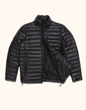 Men’s Black Bridger Leather Down Jacket