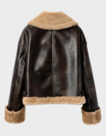 Women’s Black Shearling Handmade Lambskin Leather Jacket