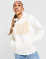 Women’s White UGG Large Logo Hoodie