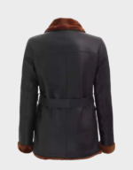 Handmade Women’s Black Sheepskin Coat