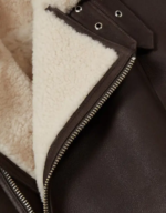 Men’s Shearling Lined Leather Aviator Jacket