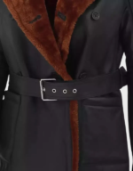 Handmade Women’s Black Sheepskin Coat