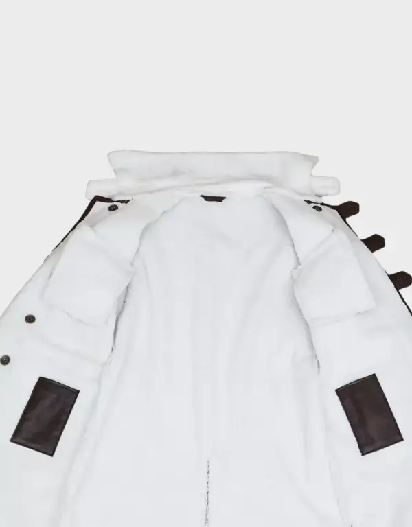 Men’s Brown Real Leather Sherpa Lining Coat