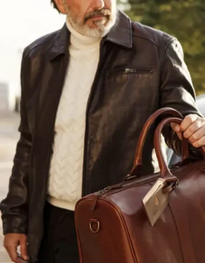 Mahogany Glenwood Leather Driving Jacket