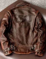 Men's Brown Sheepskin Leather Biker Jacket