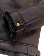 Men’s Brown Genuine Lambskin Shearling Leather Jacket